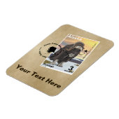 Muskox Briefmarke Souvenir Magnet (Linke Seite)