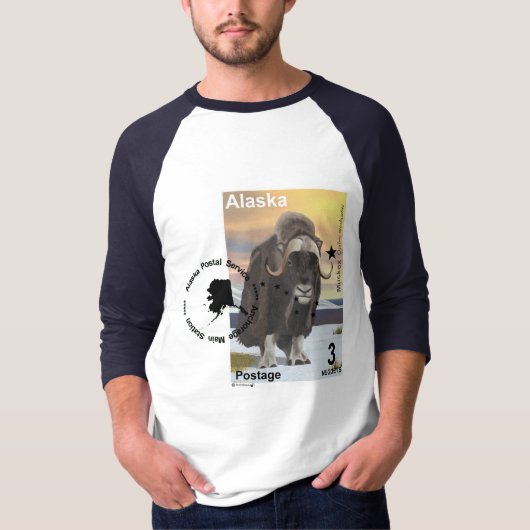 Muskox Briefmarke Souvenir T-Shirt (Vorderseite)