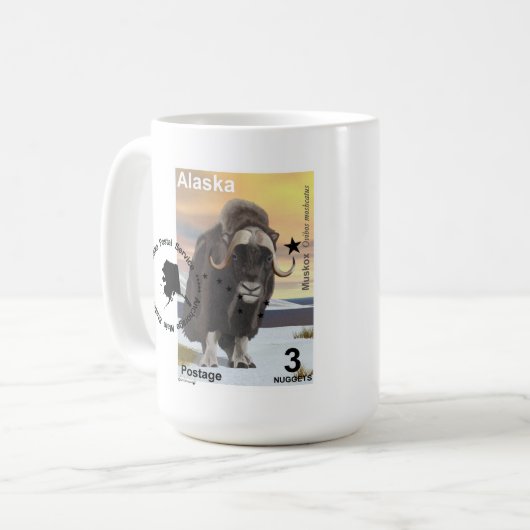 Muskox Souvenir Kaffeetasse (Vorderseite Links)