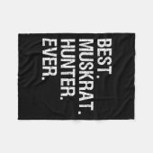 Muskrat Jagdgeschenk - Der sonnige beste Jäger Fleecedecke (Vorderseite (Horizontal))