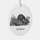 Muskrat Keramik Ornament (Rechts)