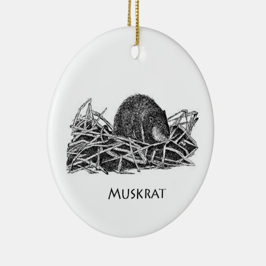 Muskrat Keramik Ornament (Rechts)