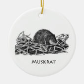 Muskrat Keramik Ornament (Vorne)