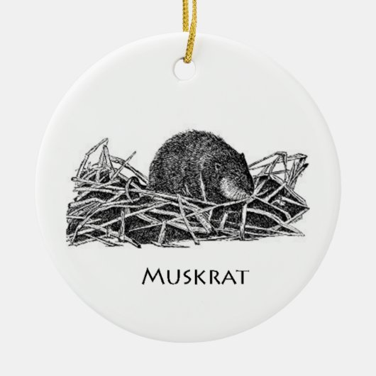 Muskrat Keramik Ornament (Vorne)