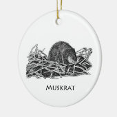 Muskrat Keramik Ornament (Links)