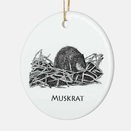 Muskrat Keramik Ornament (Links)