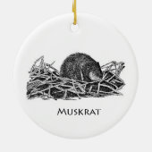Muskrat Keramik Ornament (Hinten)