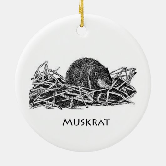 Muskrat Keramik Ornament (Hinten)