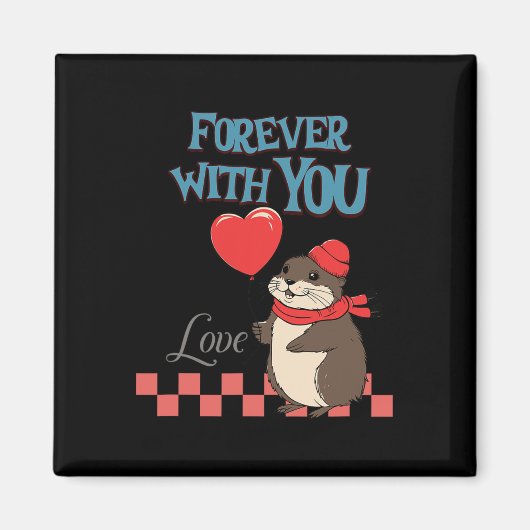 Muskrat Liebe für immer mit dir Magnet (Vorne)