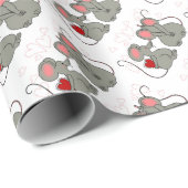 Muskrat Liebe Gift Wrap Geschenkpapier (Rolleneckpunkt)