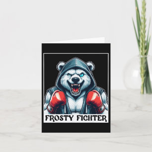 Muskuläre 1-mit Augen Frosty Fighting Boxing Glove Karte