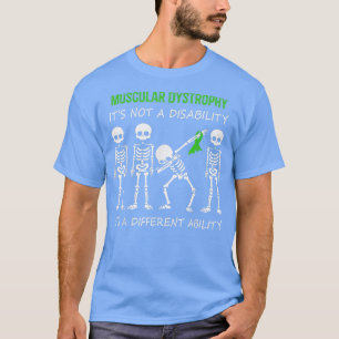 Muskuläre Dystrophie Dabbing Skelett Grüne Schleif T-Shirt