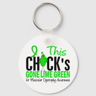 Muskuläre Dystrophie Kick Gone Lime Green Schlüsselanhänger
