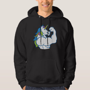 Muskuläre Einhorn - Funny Magic Fitness Bodybuild Hoodie