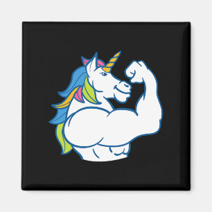 Muskuläre Einhorn - Funny Magic Fitness Bodybuild Magnet