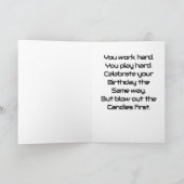 Muskuläre Schwimmer 5" x 7" Faltkarte für den Gebu Karte (Innenseite)