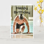 Muskuläre Schwimmer 5" x 7" Faltkarte für den Gebu Karte (Gelbe Blume)