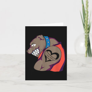 Muskulärer Bulldogge Hund I Liebe Mama Tattoo Love Karte