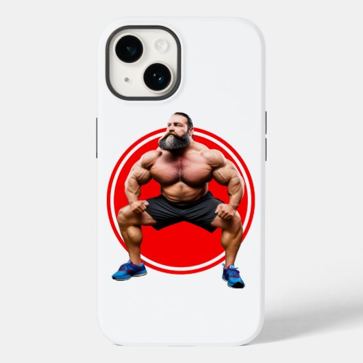 Muskulöser Bärtiger Case-Mate iPhone Hülle (Rückseite)