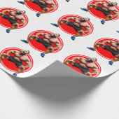 Muskulöser Bärtiger Geschenkpapier (Ecke)