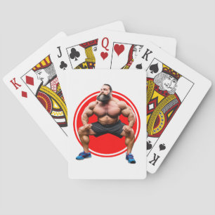 Muskulöser Bärtiger Spielkarten