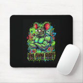 Muskulöser Fitnessstudio-Ratte Bodybuilder Graffit Mousepad (Mit Mouse)