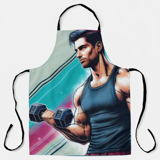 Muskulöser Mann Schürze (Vorderseite)
