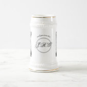 Muskulöser männlicher Torso und Initialen Original Bierglas (Mittel)