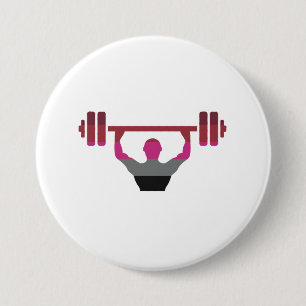 Muskulöser Stolz Button