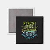Musky-Angler-Geschenk Muskie-Köder Muskellunge Magnet (Vorderseite/Rückseite)