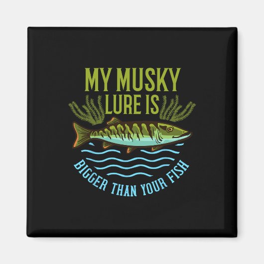 Musky-Angler-Geschenk Muskie-Köder Muskellunge Magnet (Vorne)