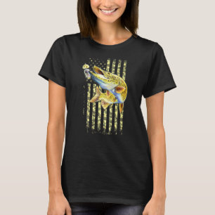 Musky Fischen der amerikanischen Camouflage US-Fla T-Shirt