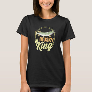 Musky Fischen Muskellunge Süßwasser Fisch Angler T-Shirt