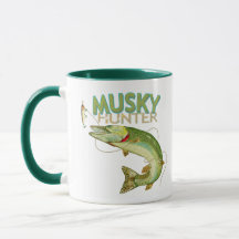 Musky Hunter Fisherman Trendy Design Coffee
