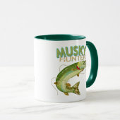 Musky Hunter Fisherman Trendy Design Coffee Tasse (VorderseiteRechts)