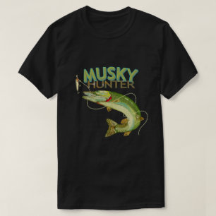 Musky Hunter Fisherman Trendy Design T-Shirt