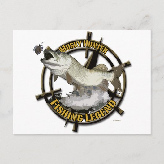 Musky-Hunter-Legende Postkarte (Vorderseite)