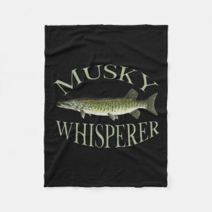 Musky Muskellunge Fisch Illustration Art Fischen Fleecedecke