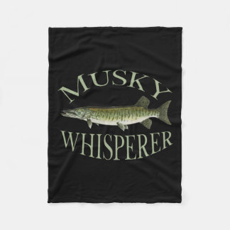 Musky Muskellunge Fisch Illustration Art Fischen Fleecedecke