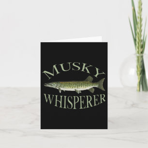 Musky Muskellunge Fisch Illustration Art Fischen Karte