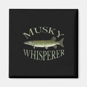 Musky-Muskellunge-Fischillustrationskunst Angeln A Magnet