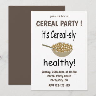 Müsli Es ist Müsli-schlau Gesunde Müsli-Party Einladung