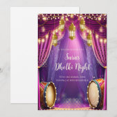 Muslim Dholki Einladungen & Mehndi einlädt (Vorne/Hinten)