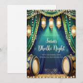 Muslim Dholki lädt & Mehndi ein Einladung (Vorne/Hinten)