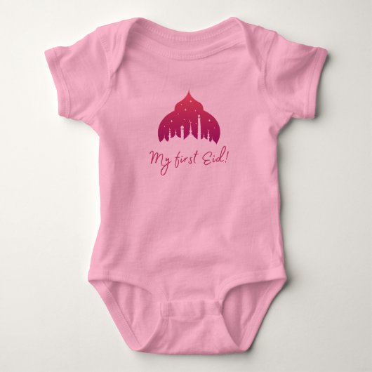 Muslim Eid Baby Jersey Bodysuit Strampler (Vorderseite)