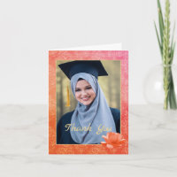 Muslim Foto Abschluss Danke Karte