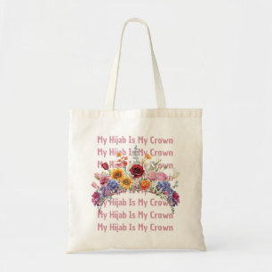 Muslim Mein Hijab ist meine Krone Floral-Tasche Tragetasche