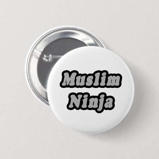 Muslim Ninja Button (Vorne & Hinten)
