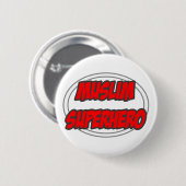 Muslim Superhero Button (Vorne & Hinten)