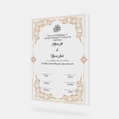 Muslim Wedding Contract Acrylic Acrylschild (Winkel)